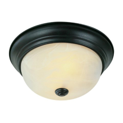 Trans Globe Lighting 13618 ROB 2 Light Flush-mount in Rubbed Oil Bronze 